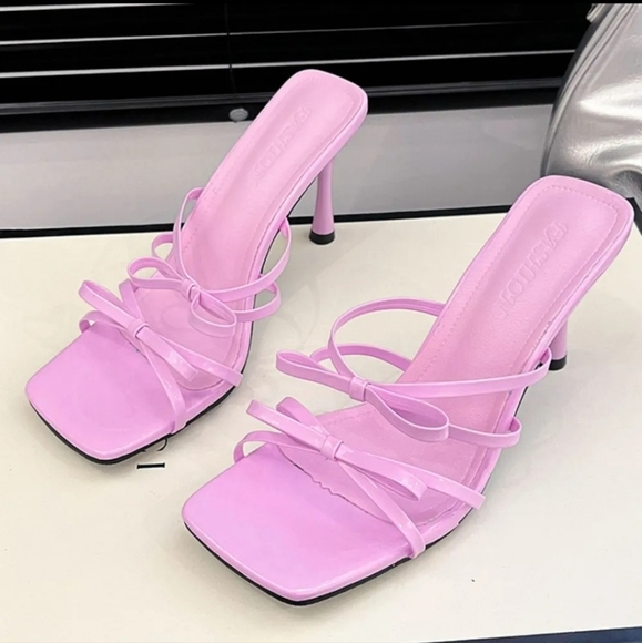 Open Toe Kitten Heels Sandals - Picture 1 of 4